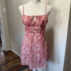 Sweet Pea Mini Dress Pink Paisley - Size 10 but fits like a Small